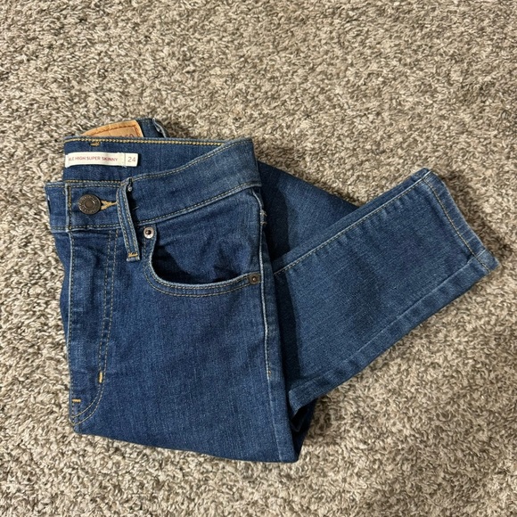 Levi’s Mile High Super Skinny Jeans Size 24 - Picture 10 of 15
